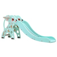 tobogan pentru copii novokids tiana deer  pentru interior si exterior 160 centimetri panta alunecare maxim 20 kg cos de baschet inclus  model caprioara  albastru imagen 22_0_
0