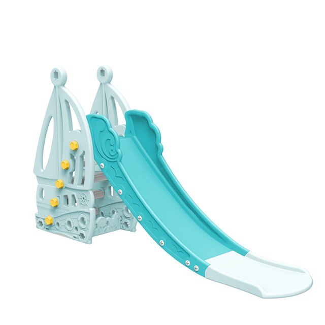Tobogan Pentru Copii NOVOKIDS™ Nala Castle , Pentru Interior si Exterior, 185 centimetri panta alunecare, Maxim 40 Kg, Model Castel , Albastru