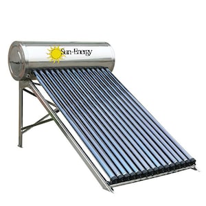 Panou solar apa calda Presurizat, inox, 100L, Sun-Energy, 10 tuburi heat pipe, suport inox, kit complet panou solar apa calda cu presiune