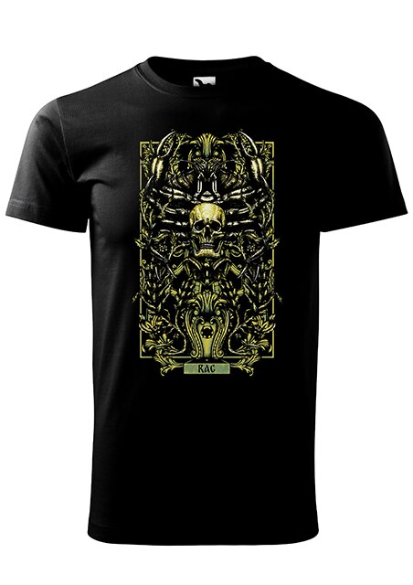 Tricou cu maneca scurta,K-off,negru,Zodia Rac