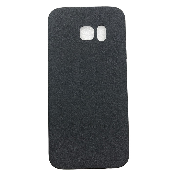 Husa compatibila cu Samsung S7 Edge / G935, Carcasa din silicon, textura Nisip, Gri