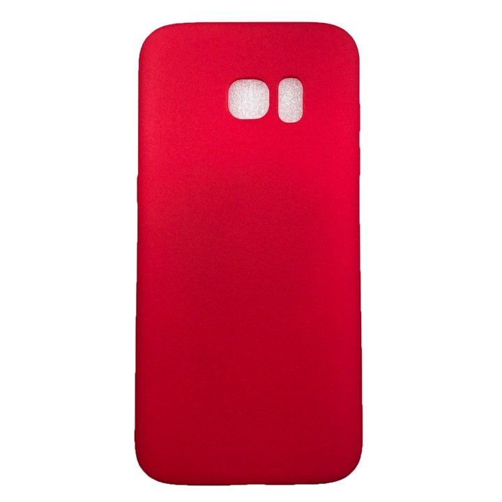 Husa compatibila cu Samsung S7 Edge / G935, Carcasa din silicon, textura Nisip, Rosu