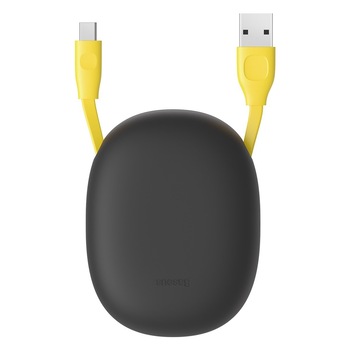 Cablu De Date Unidirectional Baseus Let's Go Little Reunion, USB To USB-C, 2A, 1m, Galben Cablu De Date Unidirectional Baseus Let's Go Little Reunion, USB To USB-C, 2A, 1m, Galben