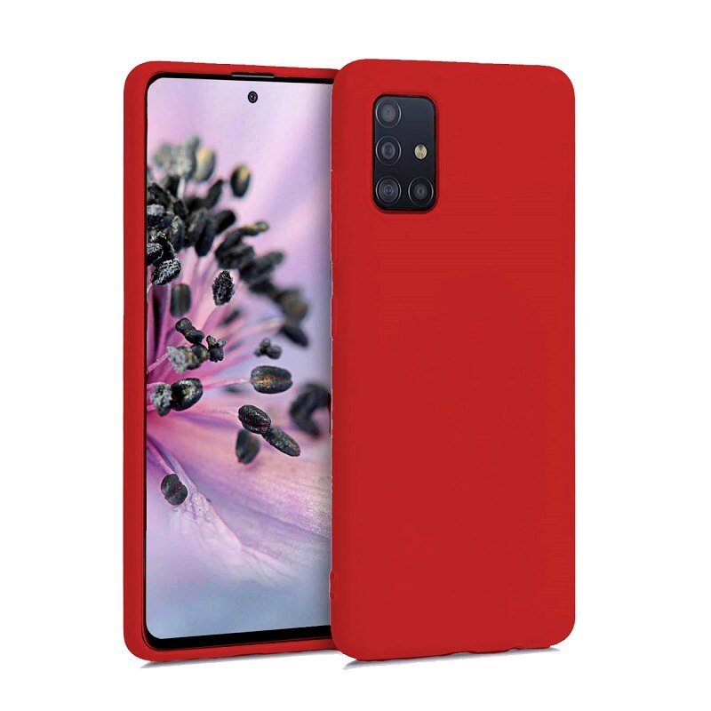 Husa protectie din silicon slim pentru Samsung Galaxy A51, rosu metalic