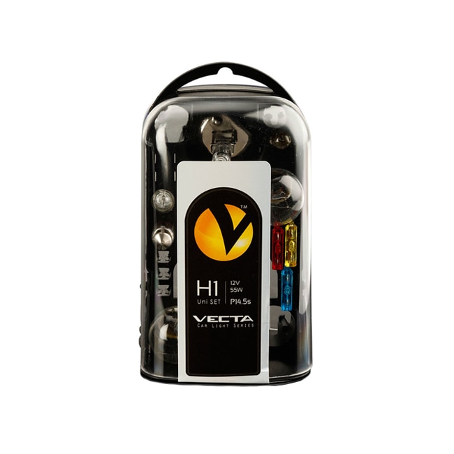 Set becuri rezerva H1 55W, cu sigurante, 12V