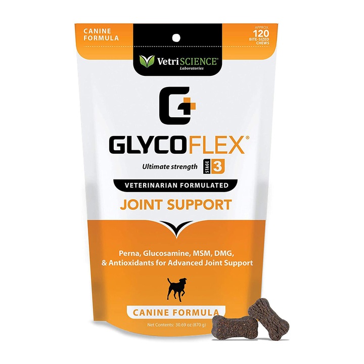 Supliment nutritiv pentru caini Glyco Flex 3 Bite Sized Chews, 120 tablete