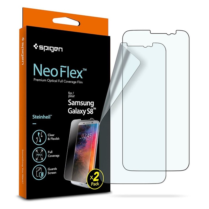 Протектор Spigen Neo Flex HD за Samsung Galaxy S8, Прозрачен