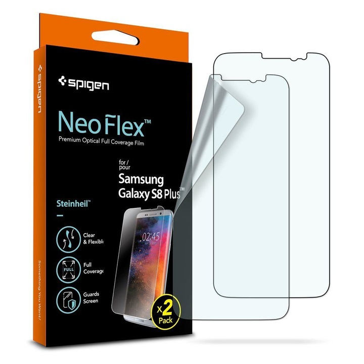Протектор Spigen Neo Flex HD за Samsung Galaxy S8+ Plus, Прозрачен
