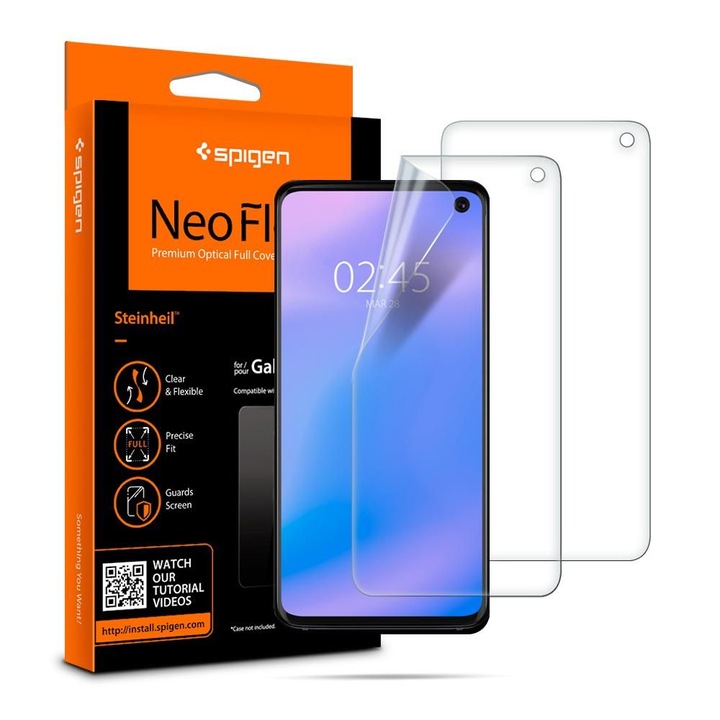 Протектор Spigen Neo Flex HD за Samsung Galaxy S10, Прозрачен
