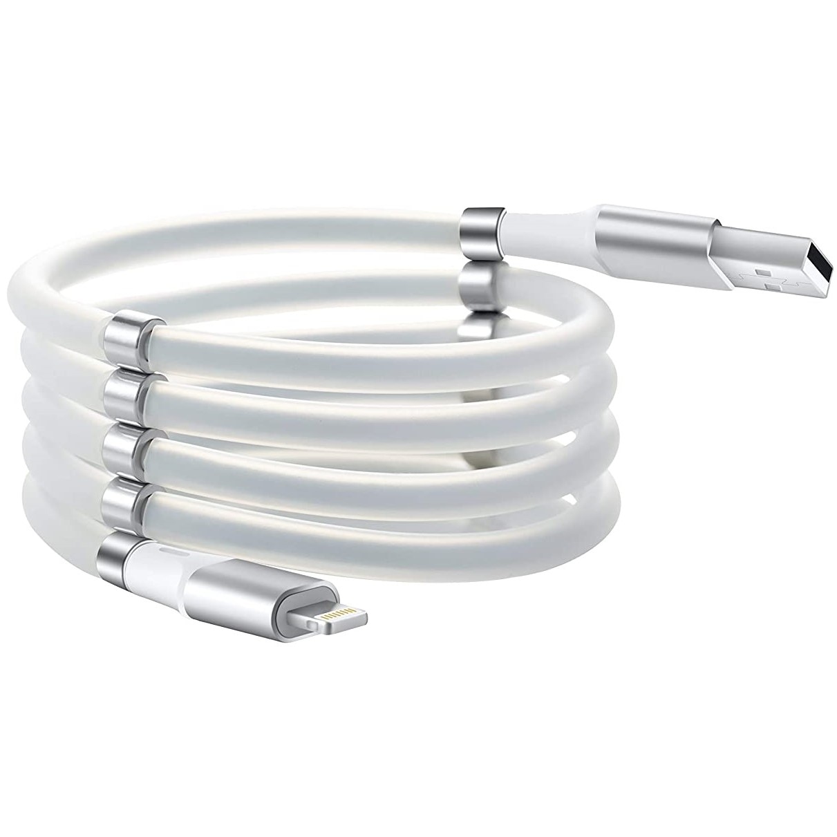 Cablu de date Yesido Magnetic Lighting, 2.4A, cu organizator, 1m