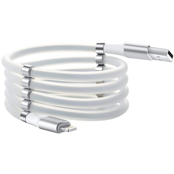 Cablu de date Yesido Magnetic Lighting, 2.4A, cu organizator, 1m Cablu de date Yesido Magnetic Lighting, 2.4A, cu organizator, 1m