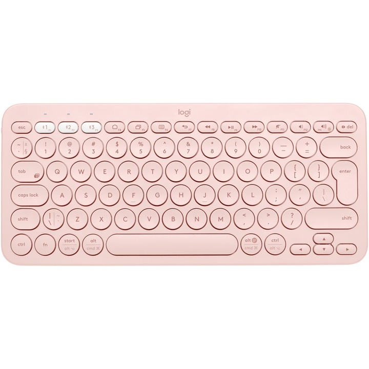 Tastatura Bluetooth Logitech K380, Multi-Device, layout US INTL, Roz