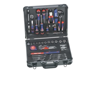 Trusa cu scule, 51 piese, in cutie din aluminiu, KWB Professional Trusa cu scule, 51 piese, in cutie din aluminiu, KWB Professional