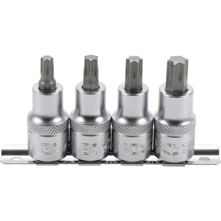 Set biti Torx T40 - T45 - T50 - T55, antrenare cu tubulara 1/2, 4 piese