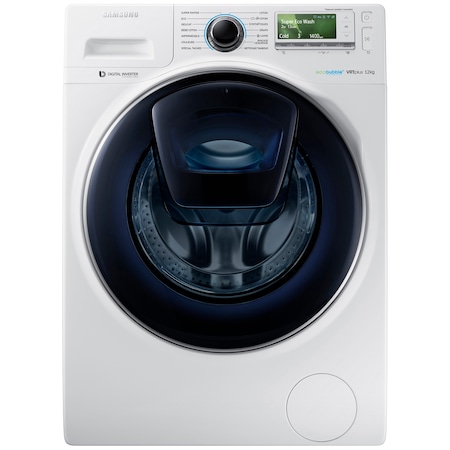Masina de spalat rufe Samsung Eco Bubble AddWash WW12K8412OW/LE AddWash, 1400 RPM, 12 kg, Inverter, Clasa A+++, Alb