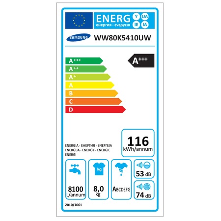 Masina de spalat rufe Samsung AddWash WW80K5410UW/LE, 8 kg, 1400 RPM, Clasa A+++, Motor Digital Inverter, EcoBubble, Alb