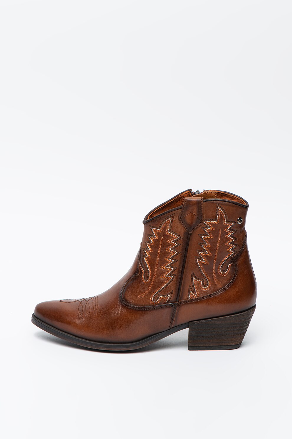 Pikolinos, Botine cowboy de piele Vergel, Coniac, 37
