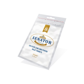 Filtre rulat Senator - 6 mm Slim Long (100) Filtre rulat Senator - 6 mm Slim Long (100)