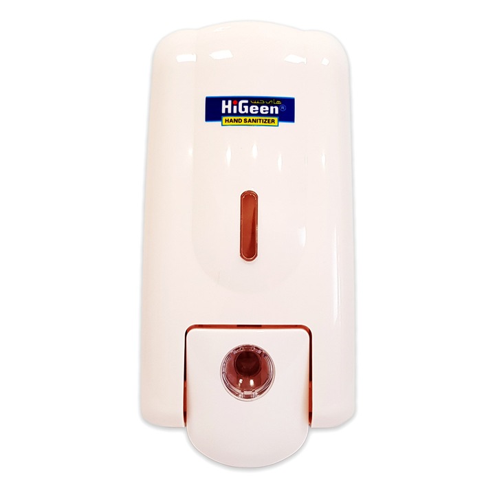 Dispenser Gel AntiBacterian pentru 1l, HiGeen, plastic, 12 x 8 x 26 cm