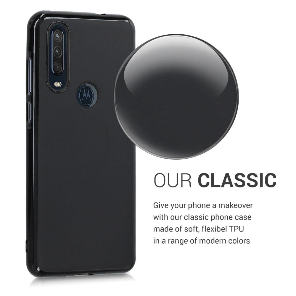 Husa pentru Motorola One Action, Silicon, Negru, 51158.47