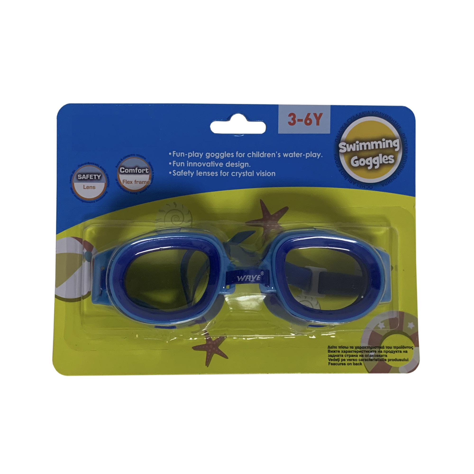 Ochelari de inot Bibilel, Varsta 3-6 ani, Albastru, BBL1654