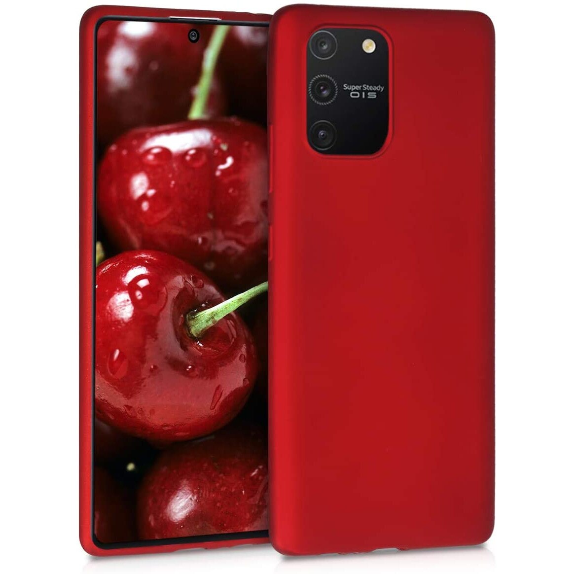 Husa protectie din silicon slim pentru Samsung Galaxy S10 Lite, rosu metalic