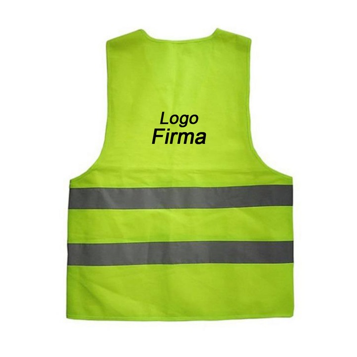Vesta reflectorizanta personalizata / inscriptionata cu logoul firmei, pachet 50 bucati