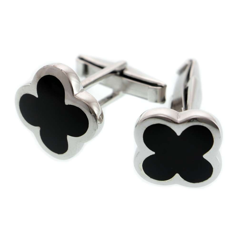 Butoni Argint Lucky Clover