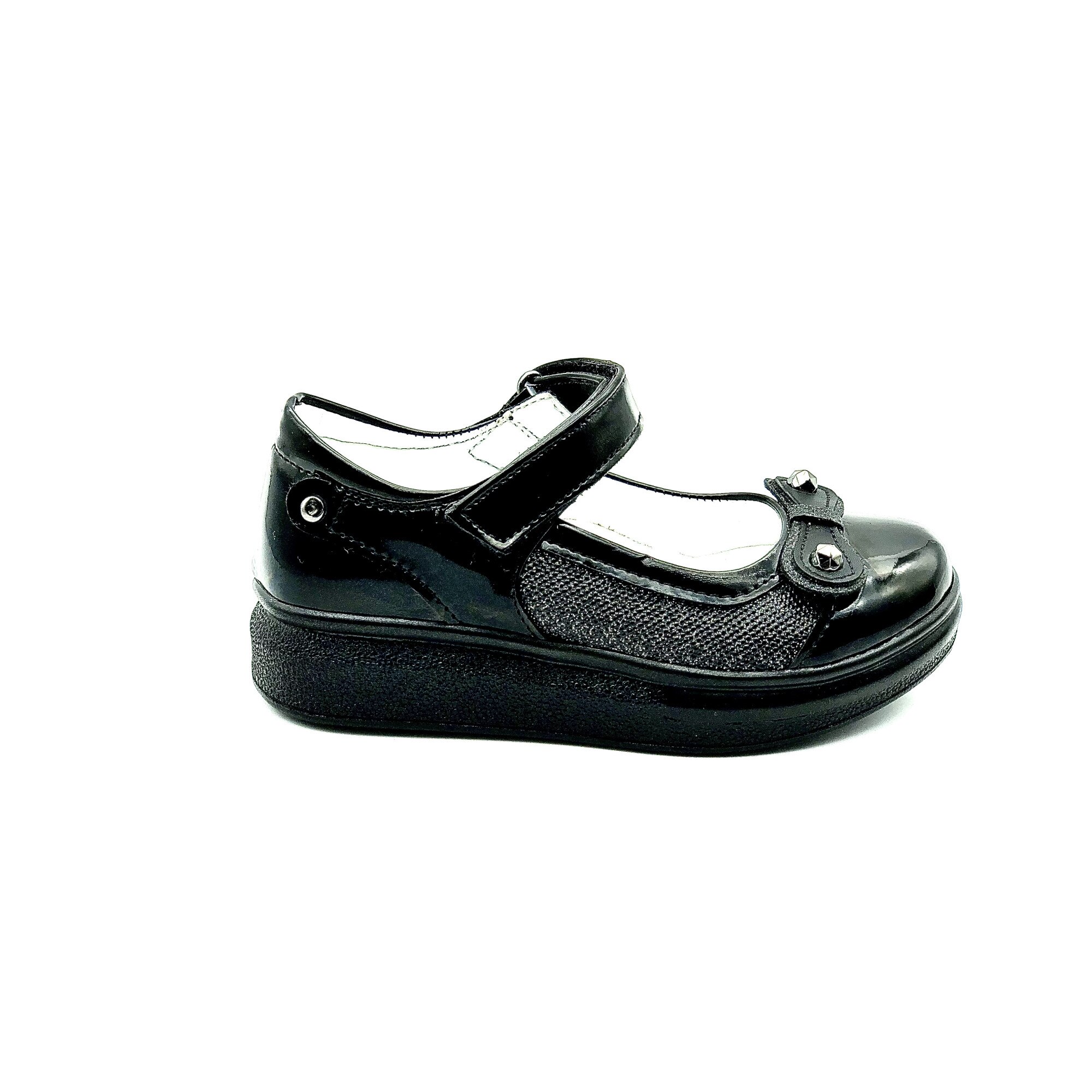 Pantofi ortopedici copii Sibel Bebe EVO859, Negru/Bordo, Negru