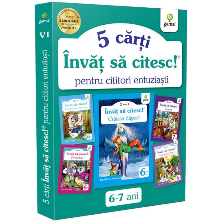 Pachet pentru copii, Invat sa citesc pentru cititori entuziasti, 6-7 ani, vol.6, 5 carti