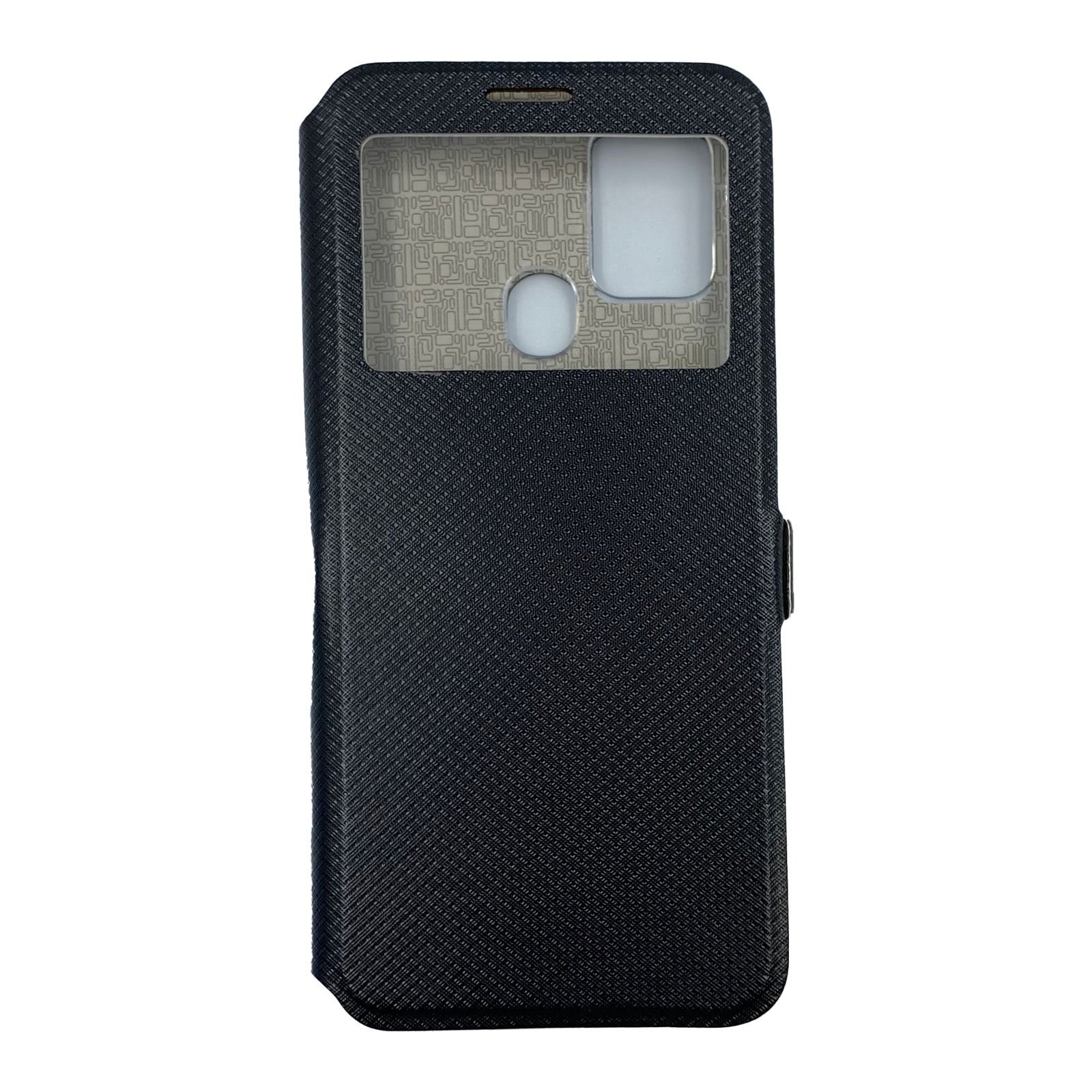 Husa Flip Carte Samsung Galaxy A21s model S-View cu Stand Telefon, Antisoc, Viceversa Negru