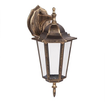 Aplica de exterior Liguria, maro patinat, orientare in jos, 1 x E27, IP 44, design clasic Aplica de exterior Liguria, maro patinat, orientare in jos, 1 x E27, IP 44, design clasic