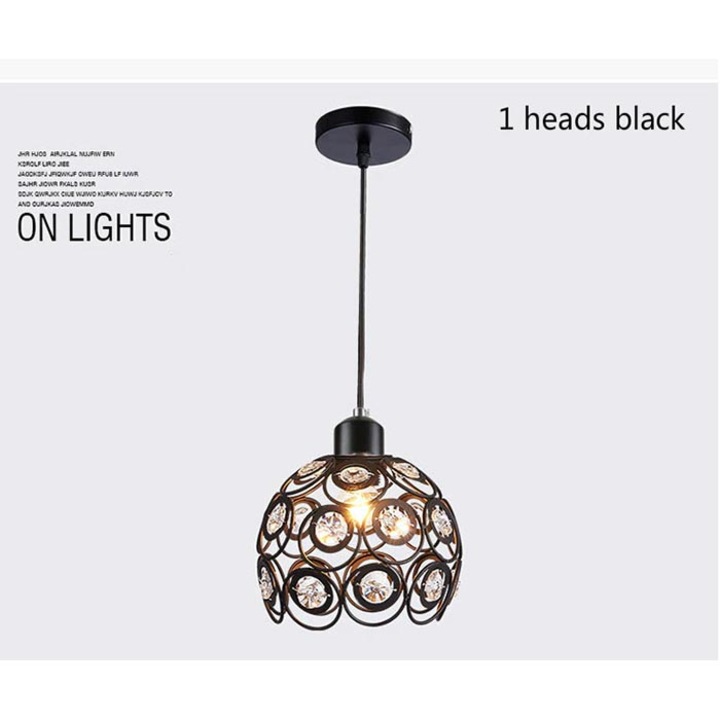 Lustra tip pendul inaltime adjustabila,1xE27, dulie ceramica Negru LUSTRALED363/250N