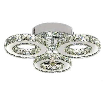 Lustra LED Circle Design, K9 Cristal 3 Segmente , Telecomanda RUIHE801/3 Lustra LED Circle Design, K9 Cristal 3 Segmente , Telecomanda RUIHE801/3