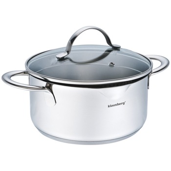 Oala Klausberg KB-7218 5.6 l, 24 cm, otel, capac Oala Klausberg KB-7218 5.6 l, 24 cm, otel, capac