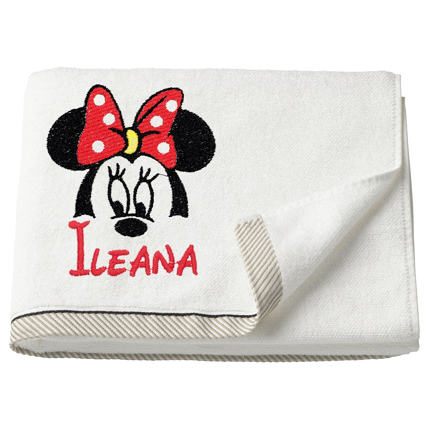 Prosop copii, LWS, bumbac, brodat, model Minnie Ileana, 50x100 cm