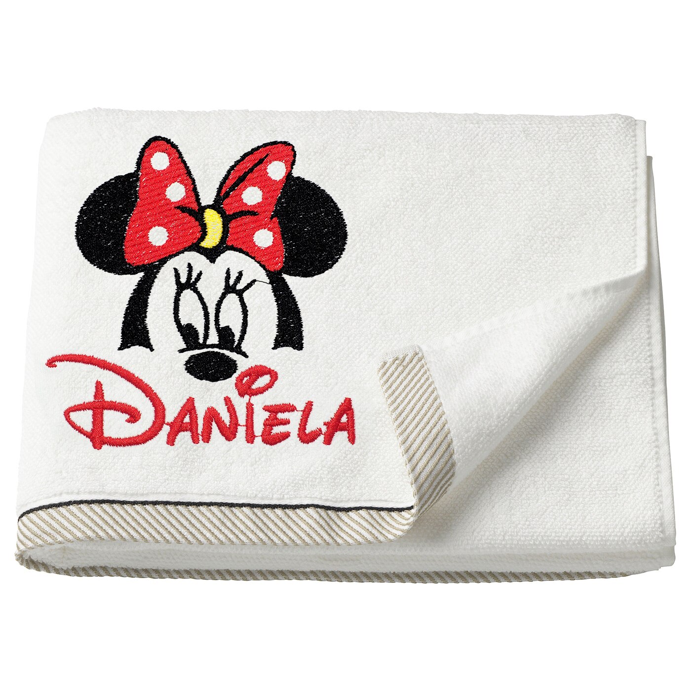 Prosop copii, LWS, bumbac, brodat, model Minnie Daniela, 70x140 cm