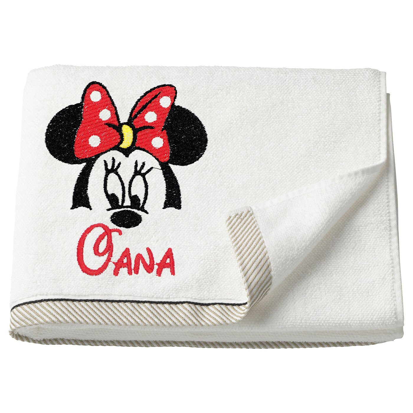 Prosop copii, LWS, bumbac, brodat, model Minnie Oana, 50x100 cm