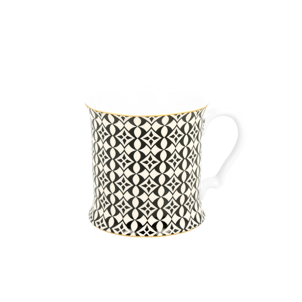 Cana Janus, Duo, 450 ml, portelan, negru/alb