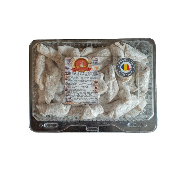 Cornulete de casa, 300g, cu gem si nuca, Brutaria Daia, produs artizanal
