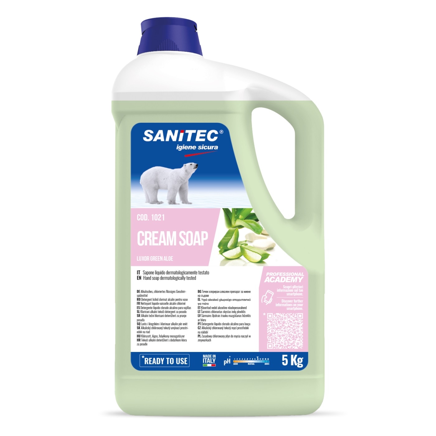 Sapun lichid luxor green aloe 5kg -Sanitec