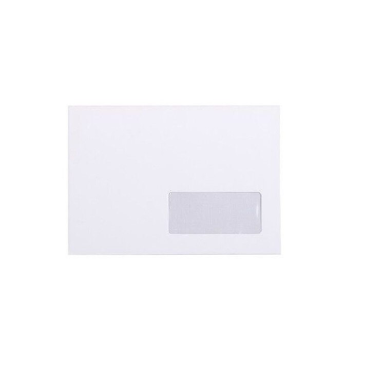 Plic C5 - 162 x 229 mm - cu fereastra stanga/dreapta de 45 x 90 mm, deschidere pe latura mare, lipire siliconica, 80 gr.