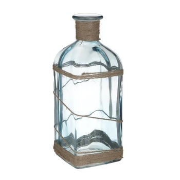 Vaza decorativa , din sticla transparenta, Vintage 11x 11 x28.5 cm Vaza decorativa , din sticla transparenta, Vintage 11x 11 x28.5 cm