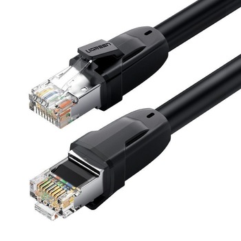 Cablu Ethernet UGREEN NW121 Cat 8 CLASE / FTP RJ45 2m negru Cablu Ethernet UGREEN NW121 Cat 8 CLASE / FTP RJ45 2m negru