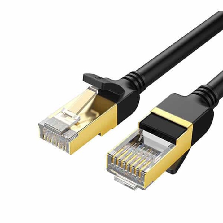 Cablu Retea Ethernet RJ45 Ugreen NW107 Patchcord Cat7, 10 Gbps, 26 AWG, Negru - 3 m