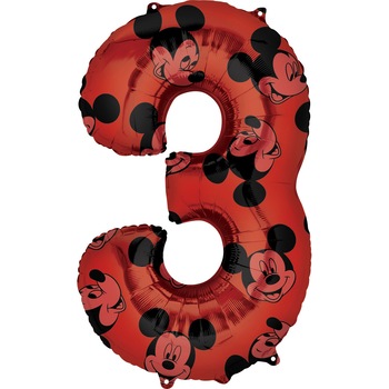Balon folie cifra 3 Mickey Mouse 66cm 0026635401333 Balon folie cifra 3 Mickey Mouse 66cm 0026635401333