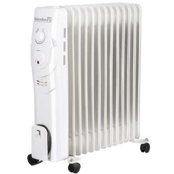 Calorifer electric Hausberg HB-8930AB, 2500 W, 13 elementi, 3 nivele de putere, termostat reglabil, Alb Calorifer electric Hausberg HB-8930AB, 2500 W, 13 elementi, 3 nivele de putere, termostat reglabil, Alb