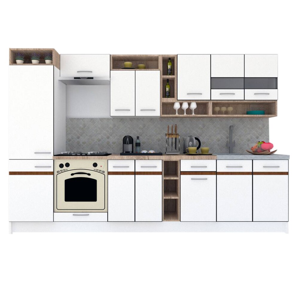 Set Bucatarie Genarom COSSY NEW 310 A2, Alb