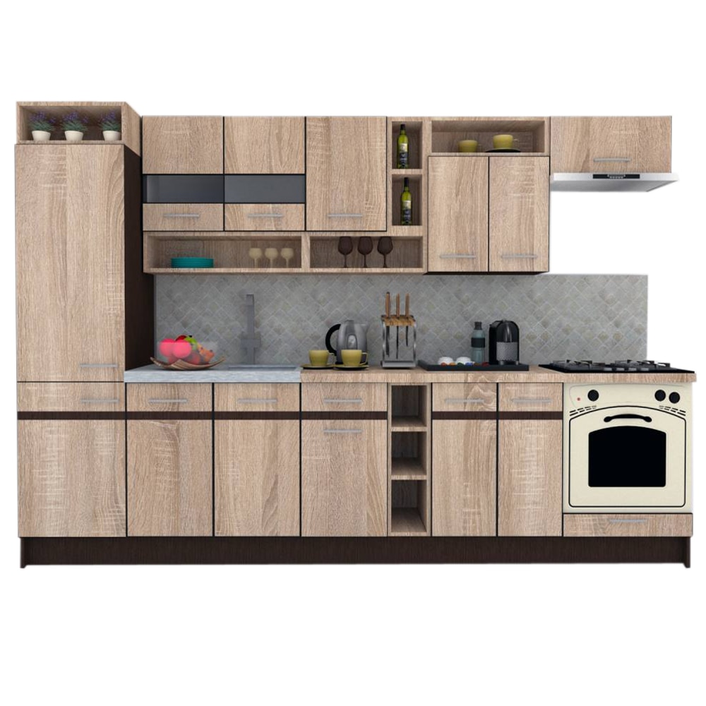 Set Bucatarie Genarom COSSY NEW 310 B1, Stejar Sonoma