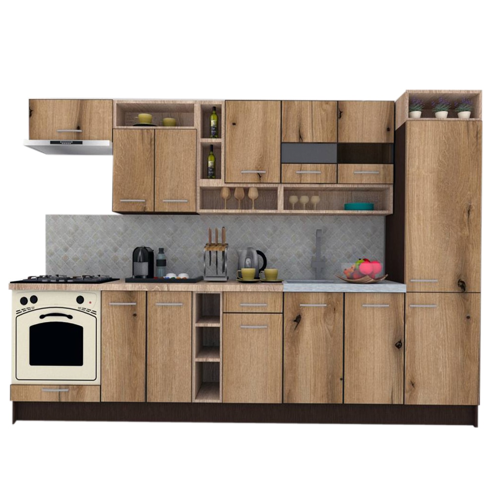 Set Bucatarie Genarom COSSY NEW 310 B2, Wenge / Decor K365